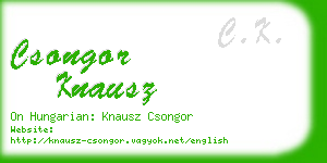 csongor knausz business card